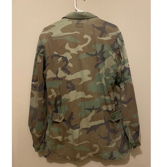 Vintage US Navy Seabees Field Coat Jacket Camo - Medium Long - Picture 3 of 4